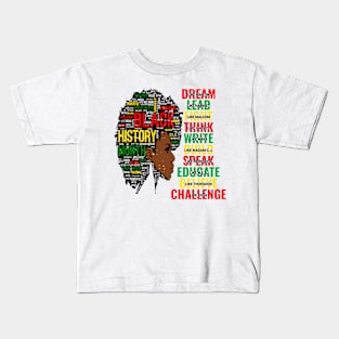 Dream Like Leaders Black History Month Women BLM Kids T-Shirt